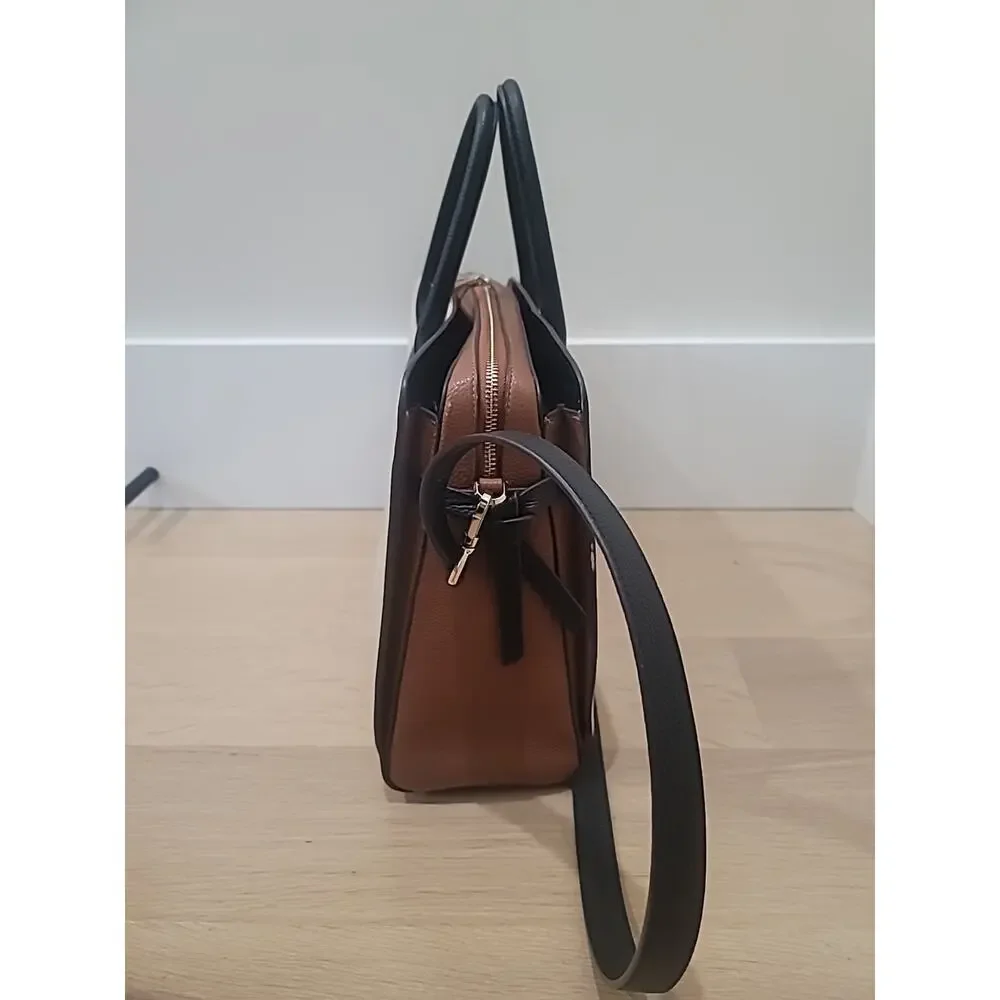 Kate Spade Knott Large Cream Tan Leather Laptop Work Commuter Bag Travel School - Picture 5 of 14